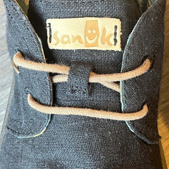 Sanuk Barefoot Casual Comfort Lace Up Shoes Black Brown Mens 9 UK 8 EU 42 - Picture 2 of 9